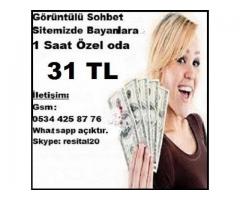 Görüntülü Sohbet Sitemize Bayanlar Alınacak Saati 31 TL.