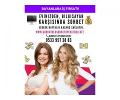 Bayanlara Evden Ek Gelir Parttime/Fulltime İş- Haftalık Ödeme