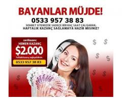 Bayanlara Evden Ek Gelir Parttime/Fulltime İş- Haftalık Ödeme