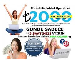 GORUNTULU SOHBET OPERATORU İŞ İLANLARI