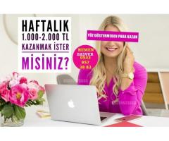 EVDE EK GELİR EK İŞ FIRSATLARI HAFTALIK 2000TL