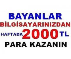 BAYANLAR EV HANIMLARINA PC BAŞINDA PARA KAZANMA İMKANI