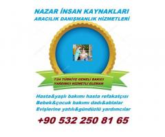 yabancı yatılı hasta bakıcısı yatalak felçli hastaya bay bayan bakıcı 0 532 250 81 65