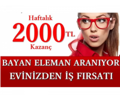 Evde Çalışacak Bayan iş ilanı