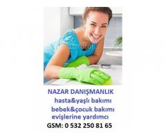 BAKICI,YARDIMCI,HİZMETLİ,HASTA YAŞLI BAKICISI,EVİŞLERİNE YARDIMCI