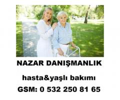 istanbulda hasta bakıcısı,yaşlı bakıcısı,0  532 250 81 65