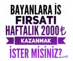 PARA KAZANMAK İSTİYEN BAYANLAR İLANIMIZA TAM SİZE GÖRE