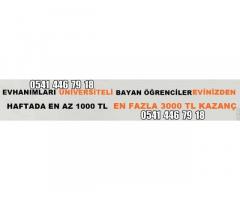 Bayanlar--- Ogrenciler---Part Time İş İlanları