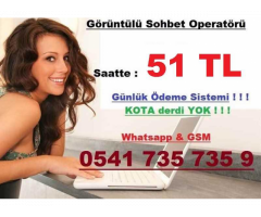 ✅Günlük Ödeme Saatte 51 TL Görüntülü Sohbet Operatörü