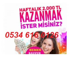 Webden Para Kazanabilirsiniz Haftalik 1000 tl Kontak 0534 616 01 26