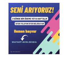 Saatte 90 TL Özel Ücreti / Günlük Ödeme / Görüntülü Sohbet Operatörü İş İlanı