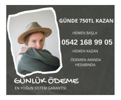 ANLIK/GÜNLÜK ÖDEME İLE BEKLEMEKTEN KURTULUN! -BAYAN GÖRÜNTÜLÜ SOHBET OPERATÖRÜ-GÜNDE 750TL KAZAN