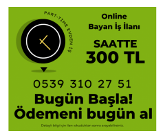 KOTA YOK | BEKLEME YOK |  ANLIK ÖDEME | SAATTE 300 TL  | 0541 735 735 9