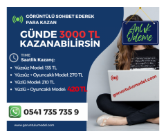 Hergün Ayrı Rekor| Saatte 420 TL | YÜKSEK KAZANÇ GARANTİSİ! Bayan Görüntülü Model | 0541 735 735 9