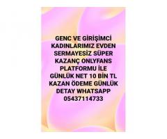 ONLYFANS PLATFORMU GUNLUK NET 10000 TL ÖDEME GÜNLÜK