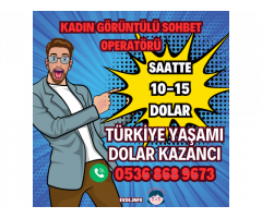 SAATLİK 10-15 DOLAR(300-450TL) KAZANÇ YÜZÜNÜN YARISINI GÖSTEREBİLİRSİNİZ. KOTA YOK ÇEKİM GÜNÜ YOK, M