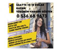 0 536 868 9673 - Görüntülü Sohbet Operatörü-Dolar Kazan-Saatlik 10-15 Dolar- Yüzünün Yarısını Göster