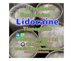 Lidocaine Tianeptine pregabalin raw Powder 137-58-6 High Quality