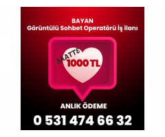Saatte 1000 TL - Bayan Görüntülü Çalışma Arkadaşları Arıyoruz 0 531 474 66 32