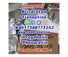 pregabalin Brivaracetam Tianeptine raw crystal powder crystal 148553-50-8 Good Price
