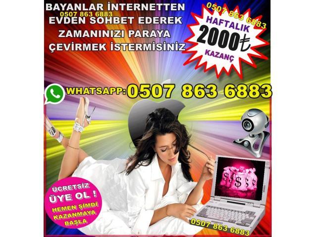 Sohbet operatörü ekgelir saat ücreti 30tl Sohbet operatörü ekgelir saat ücreti 30tl