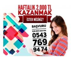 EVDEN EK GELİR EK İŞ İMKANI BAŞVURU 0543 769 94 74